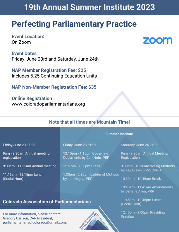 2023 Summer Institute Flyer